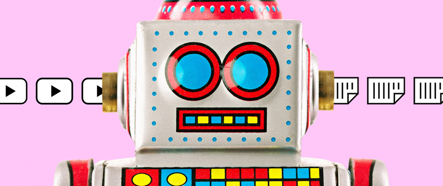 Rich results on Google when searching for "Robots taking notes".
